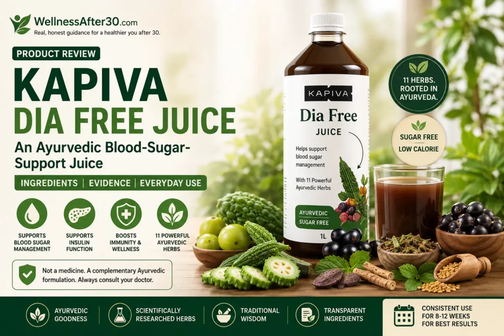Kapiva Dia Free Juice Review: Does This Ayurvedic Blend Really Support Healthy Blood Sugar After 30?